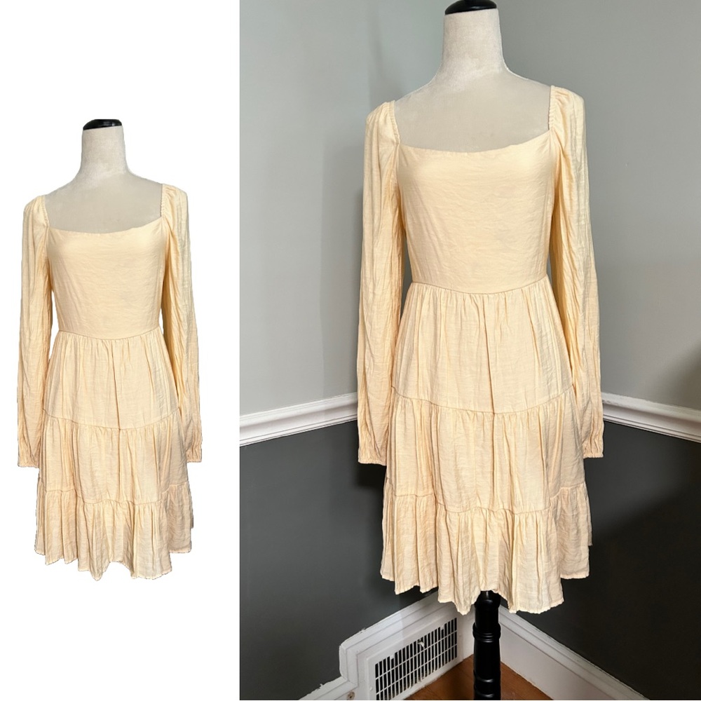One One Six Yellow Open Back Dress - Large